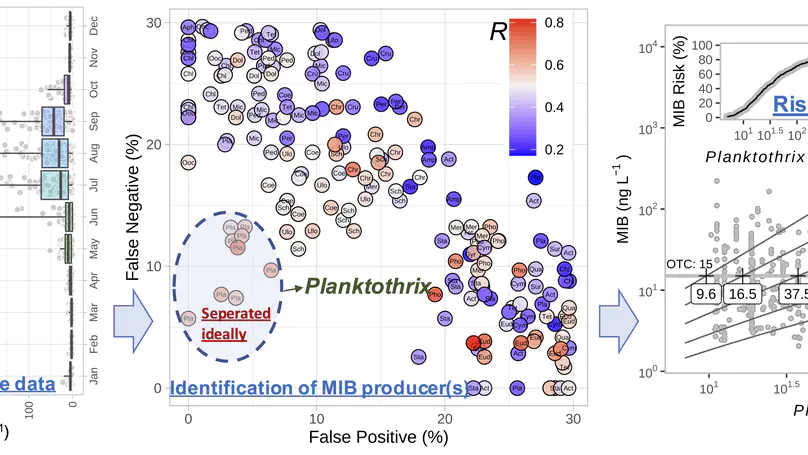 Identification of MIB producers and odor risk assessment using routine data: A case study of an estuary drinking water reservoir